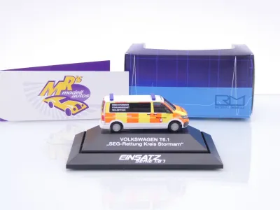 Preview: Rietze 53968 # Volkswagen T6.1 Einsatzwagen " SEG-Rettung Kreis Storman " 1:87