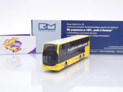 Rietze 78034 # Alexander Dennis Enviro 500 Doppeldeckerbus " BVG - Schaubühne " 1:87