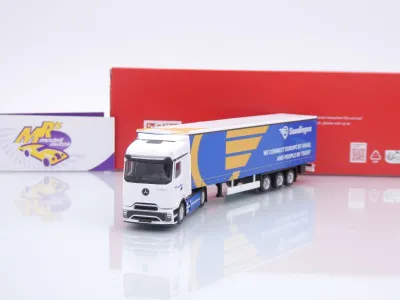 Herpa 320924 # Mercedes-Benz Actros Gardinenplanen-Sattelzug " Saudingos / Litauen " 1:87