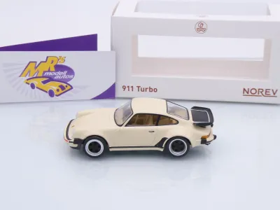 Preview: Norev 750071 # Porsche 911 (930) Turbo Baujahr 1978 " Elfenbein " 1:43