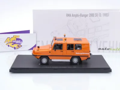 Preview: Autocult 12021-2 # RMA Amphi-Ranger 2800 SR Baujahr 1985 orange " Rettungsfahrzeug " 1:43