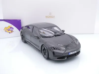 Norev 187654 # Porsche Taycan Turbo S Baujahr 2024 " Schiefergrau Neo " 1:18
