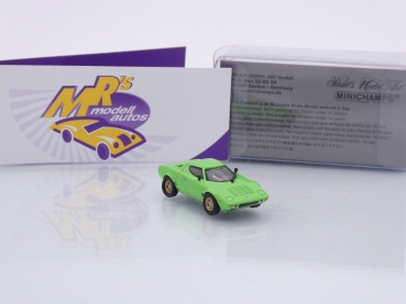 Preview: Minichamps 870125024 # Lancia Stratos Sportwagen Baujahr 1974 " hellgrün " 1:87