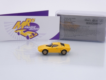 Preview: Minichamps 870125020 # Lancia Stratos Sportwagen Baujahr 1974 " lanciagelb " 1:87