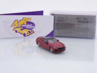 Preview: Minichamps 870029022 # BMW M8 Competition Coupe Baujahr 2019 " dunkelrotmetallic " 1:87