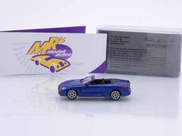 Preview: Minichamps 870029030 # BMW M8 Competition Cabrio  Baujahr 2019 " blaumetallic " 1:87