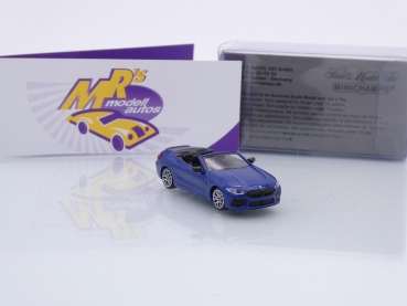 Preview: Minichamps 870029030 # BMW M8 Competition Cabrio  Baujahr 2019 " blaumetallic " 1:87