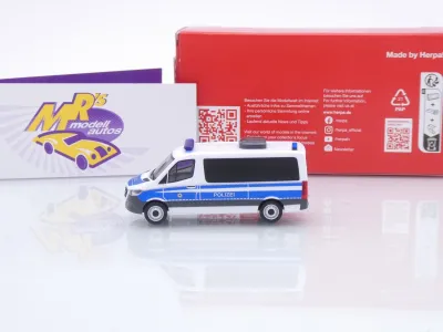 Preview: Herpa 099127 # Mercedes-Benz Sprinter '18 Bus Flachdach " Bundespolizei " 1:87