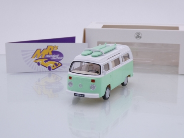 Norev 841103 # Volkswagen VW T2b Combi Camper Van Baujahr 1973 " mintgrün-weiß " 1:43