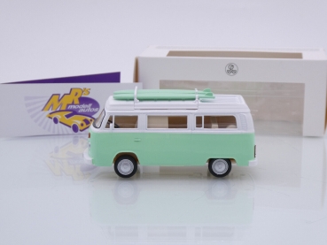 Preview: Norev 841103 # Volkswagen VW T2b Combi Camper Van Baujahr 1973 " mintgrün-weiß " 1:43