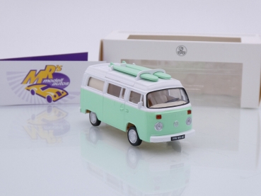Preview: Norev 841103 # Volkswagen VW T2b Combi Camper Van Baujahr 1973 " mintgrün-weiß " 1:43