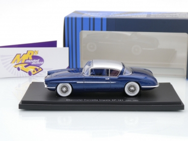 Preview: Autocult Avenue 60099 # Chevrolet Corvette Impala XP-101 Baujahr 1956 " dunkelblaumetallic-silber " 1:43