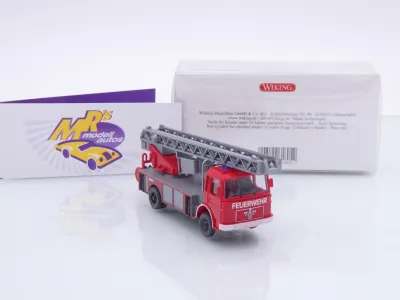 Preview: Wiking 0618 05 # MAN Metz DLK 23-12 Drehleiter Baujahr 1967 " Feuerwehr Karlsruhe " 1:87