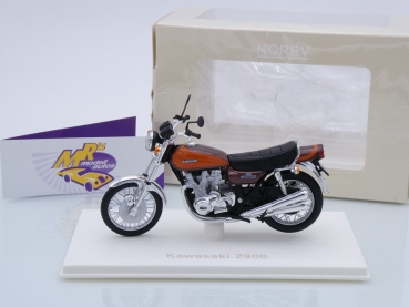 Preview: Norev 182031 # Kawasaki Z900 Motorrad Baujahr 2016 " orange-schwarz " 1:18