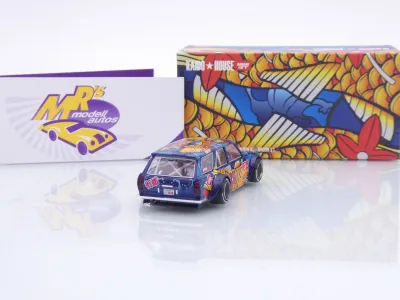 Preview: TSM MINI GT KHMG248 # Nissan Datsun 510 Wagon " Kaido House - KOI Fische " 1:64