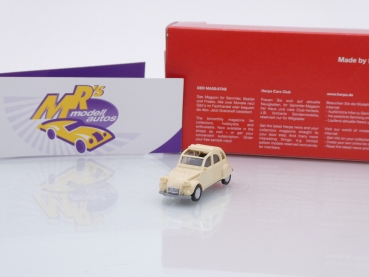 Herpa 020824-007 # Citroen 2CV Charleston Ente offen Baujahr 1987 " elfenbein " 1:87