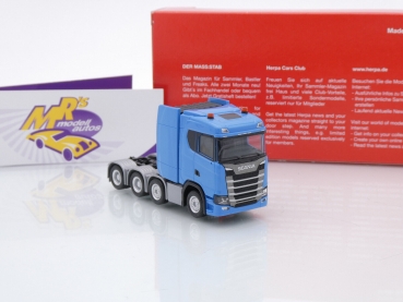 Preview: Herpa 315753-002 # Scania CS 20 ND 4-achs Schwerlastzugmaschine " hellblau " 1:87