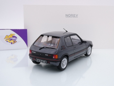 Preview: Norev 184845 # Peugeot 205 GTi 1,6 Limousine Baujahr 1988 " dunkelgraumetallic " 1:18