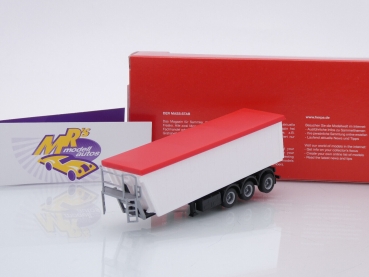 Herpa 076555-003 # Stöffel-Liner Kippauflieger " weiß mit roter Plane " 1:87