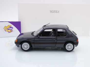 Preview: Norev 184845 # Peugeot 205 GTi 1,6 Limousine Baujahr 1988 " dunkelgraumetallic " 1:18