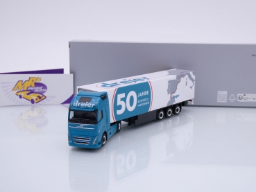 Herpa 955056 # Volvo FH GL XL Kühlkoffer-Sattelzug " Dreier (Schweiz) " 1:87