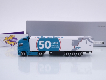 Preview: Herpa 955056 # Volvo FH GL XL Kühlkoffer-Sattelzug " Dreier (Schweiz) " 1:87