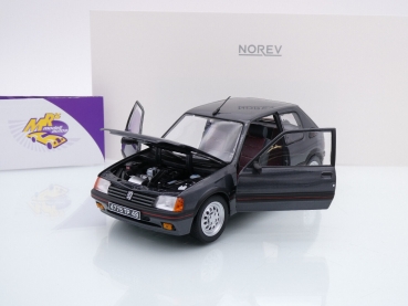 Preview: Norev 184845 # Peugeot 205 GTi 1,6 Limousine Baujahr 1988 " dunkelgraumetallic " 1:18