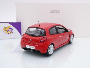 Preview: Norev 185252 # Renault Clio 3 RS Baujahr 2006 " rot (Toro Red) " 1:18