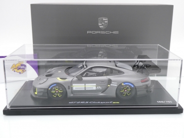 Preview: Spark WAP0211510PGT2 # Porsche 911 (991 II) GT2 RS Clubsport graumetallic " 25 Jahre Manthey Racing " 1:18