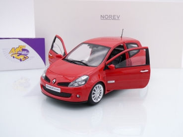 Preview: Norev 185252 # Renault Clio 3 RS Baujahr 2006 " rot (Toro Red) " 1:18