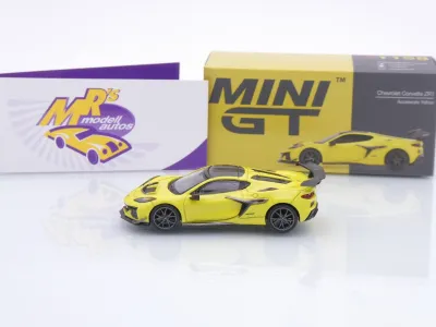 Preview: TSM MINI GT MGT01158-L # Chevrolet Corvette C8 ZR1 Baujahr 2025 LHD " Yellow gelb " 1:64