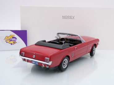 Preview: Norev 182810 # Ford Mustang Convertible Baujahr 1966 " dunkelrot " 1:18