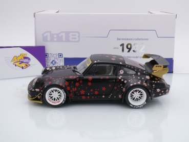 Preview: Solido S1807507 # Porsche 911 (964) black Baujahr 2021 " Rauhwelt / Aoki " 1:18