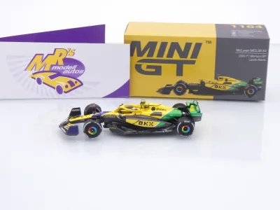 Preview: TSM Mini GT MGT01164-L # McLaren MCL38 F1 #4 4th Monaco GP 2024 " Lando Norris " 1:64
