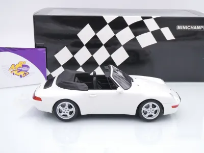 Preview: Minichamps 155061131 # Porsche 911 (993) Cabriolet Baujahr 1994 " weiß " 1:18