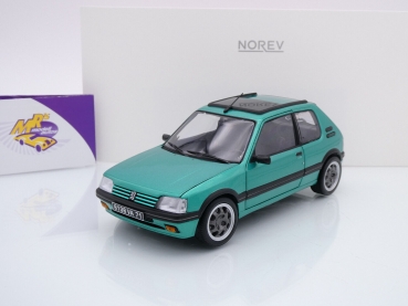 Norev 184847 # Peugeot 205 GTi Griffe Baujahr 1991 " grünmetallic " 1:18