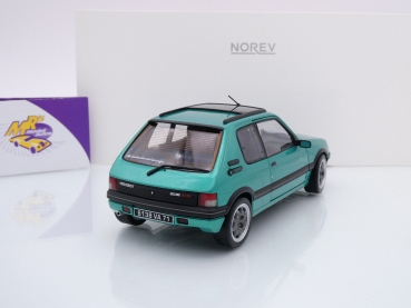Preview: Norev 184847 # Peugeot 205 GTi Griffe Baujahr 1991 " grünmetallic " 1:18