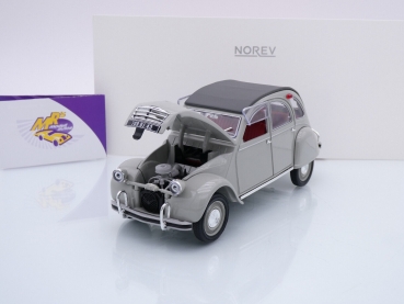 Preview: Norev 181430 # Citroen Ente 2CV AZAM Baujahr 1966 " kreidegrau " 1:18