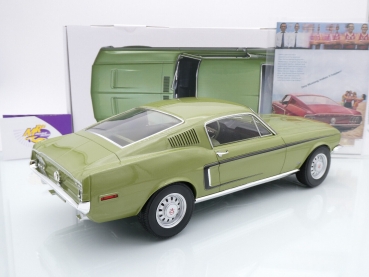 Preview: Norev 122704 # Ford Mustang Fastback GT Baujahr 1968 " hellgrünmetallic " 1:12