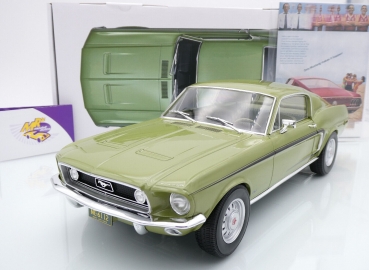 Preview: Norev 122704 # Ford Mustang Fastback GT Baujahr 1968 " hellgrünmetallic " 1:12