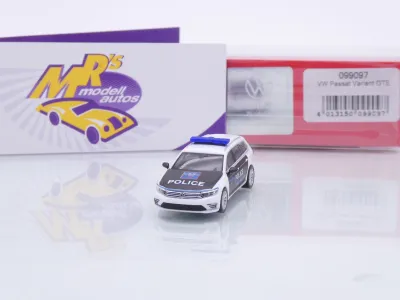 Herpa 099097 # Volkswagen VW Passat Variant Einsatzwagen " Polizei Paris " 1:87