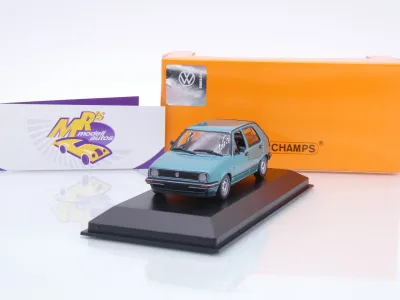 Maxichamps 940054191 # Volkswagen VW Golf 2 II Baujahr 1985 " türkisblau-metallic " 1:43
