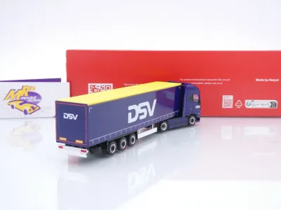 Preview: Herpa 320818 # Volvo FH GL XL El. Gardinenplanen-Sattelzug " DSV Dänemark " 1:87