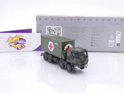 Preview: Herpa 747219-002 # Iveco Trakker 8x8 mit Container " Bundeswehr BWPU 010 " 1:87