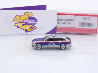 Preview: Herpa 099103 # Audi A6 Avant Einsatzwagen " Polizei Österreich " 1:87