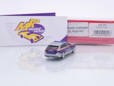 Preview: Herpa 099103 # Audi A6 Avant Einsatzwagen " Polizei Österreich " 1:87