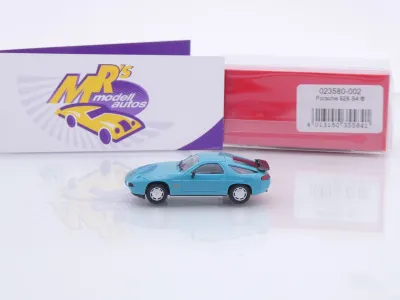 Preview: Herpa 023580-002 # Porsche 928 S4 Baujahr 1991 " türkisblau " 1:87