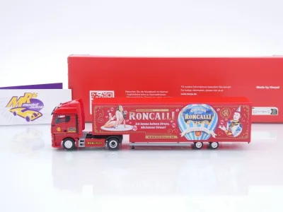 Preview: Herpa 320702 # MAN TGX GM Jumbokoffer-Sattelzug " Circus Roncalli - Köln " 1:87