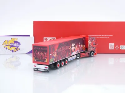 Preview: Herpa 320306 # Iveco S-Way Schubboden-Sattelzug " Perrotti - Italien " 1:87