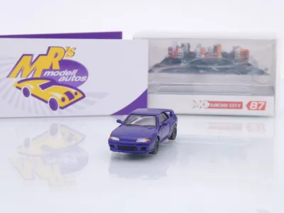 Micro City Herpa 87MC000101 # Nissan Skyline R32 GTR Baujahr 1992 " dunkelblau " 1:87